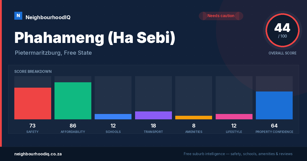Phahameng (Ha Sebi) report card