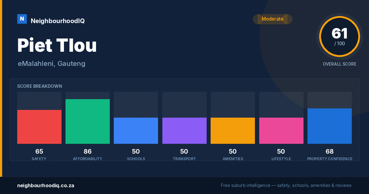 Piet Tlou report card