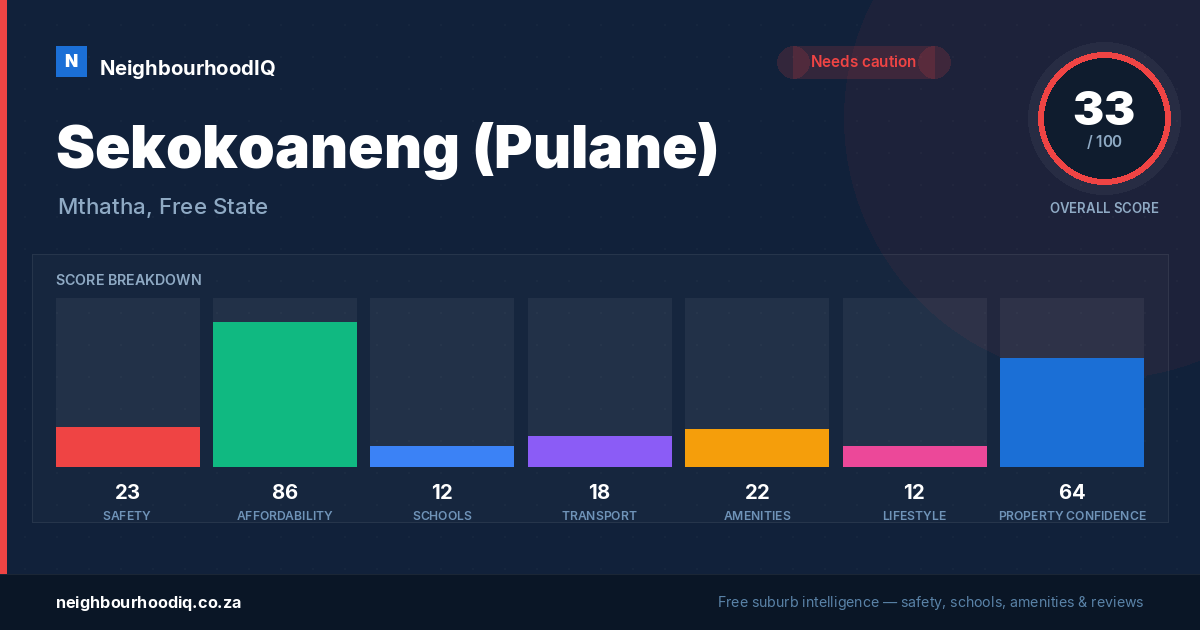 Sekokoaneng (Pulane) report card