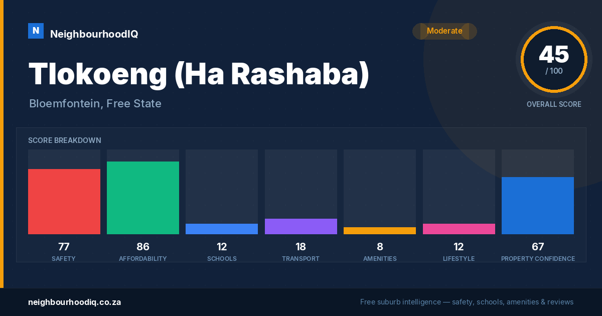 Tlokoeng (Ha Rashaba) report card