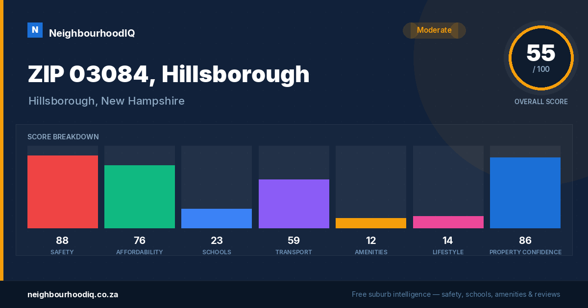 ZIP 03084, Hillsborough report card