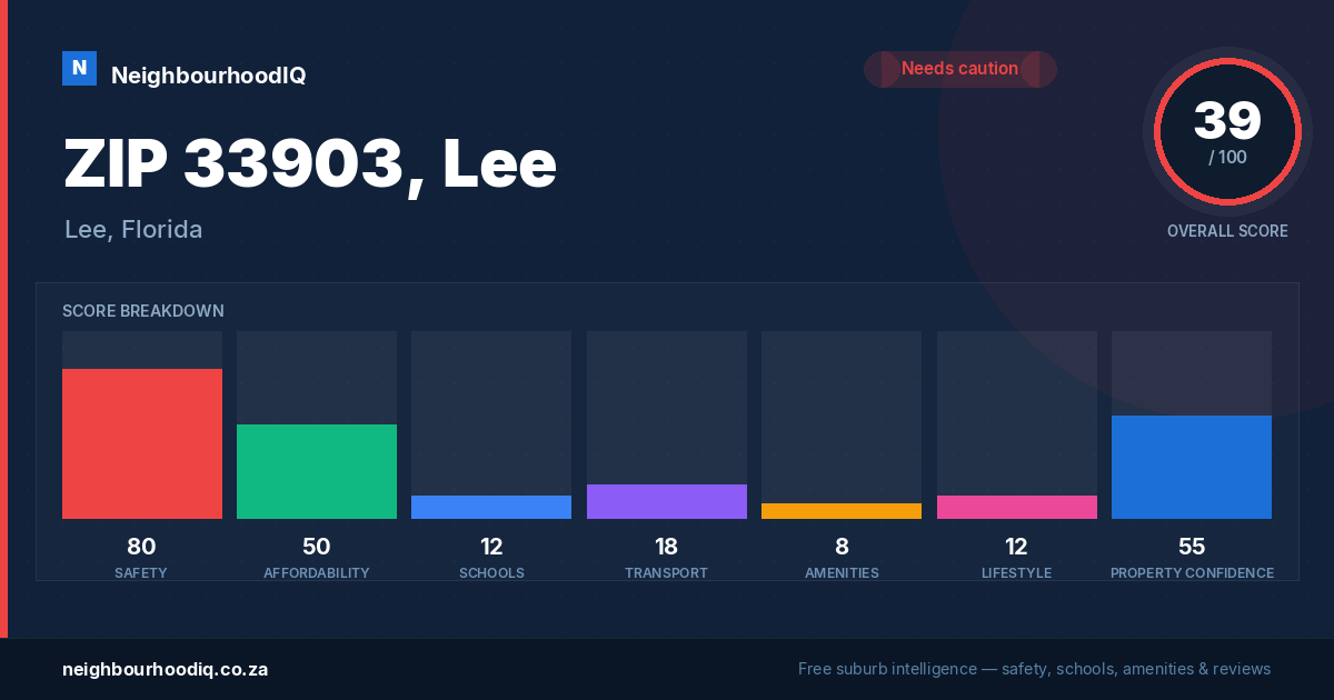 ZIP 33903, Lee report card