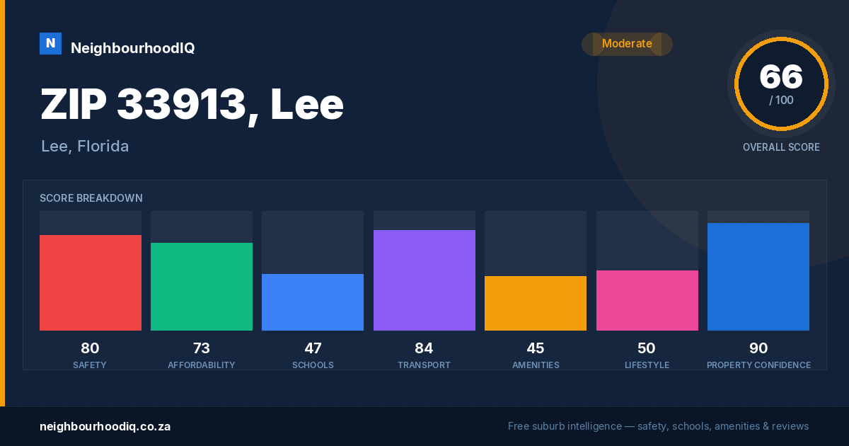 ZIP 33913, Lee report card