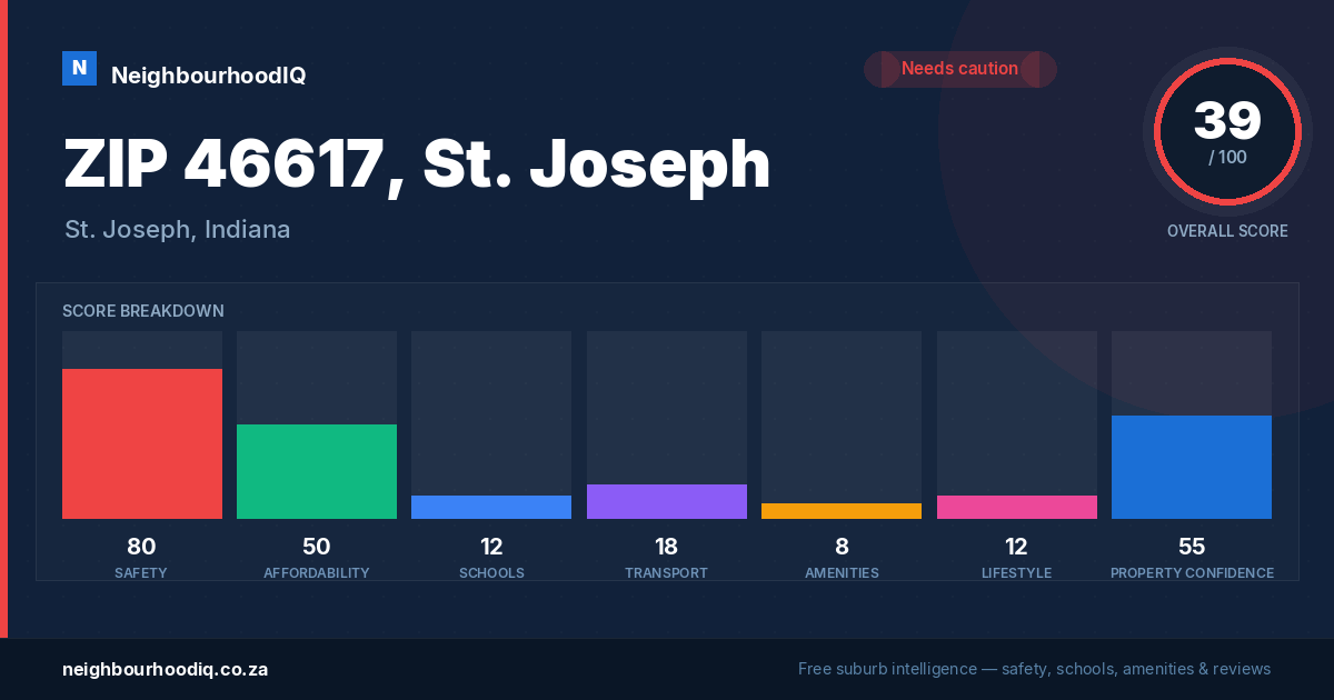 ZIP 46617, St. Joseph report card