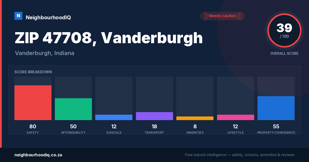 ZIP 47708, Vanderburgh report card