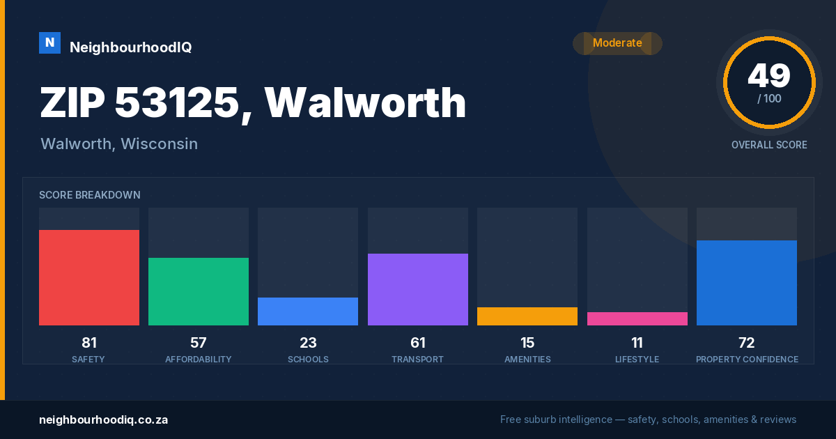 ZIP 53125, Walworth report card