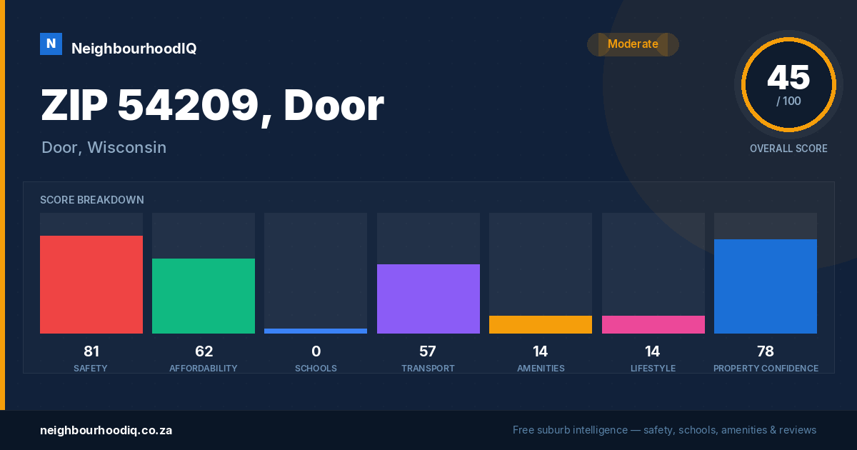 ZIP 54209, Door report card