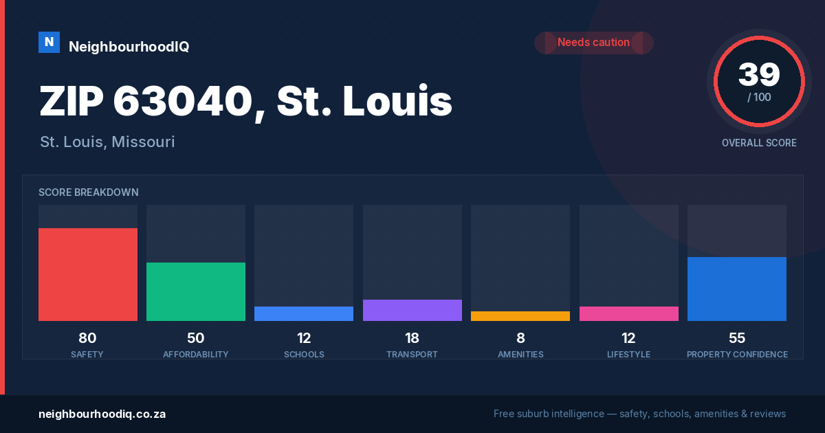 ZIP 63040, St. Louis report card