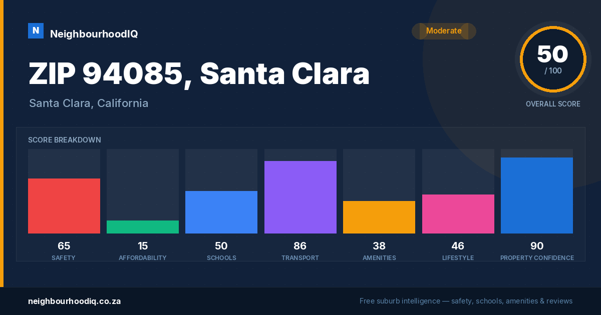 ZIP 94085, Santa Clara report card